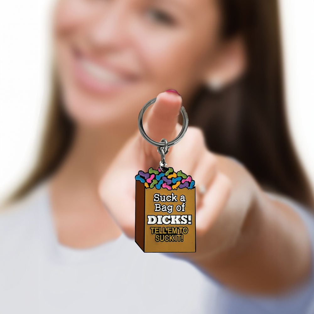 Suck A Bag Novelty Keychain Adult Fun Accessory Gag Gifts & Novelties