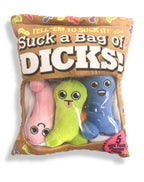 Suck a Bag of Dicks Plushy Pillow with Five Plush Dicks > Novelties > Gag Gifts