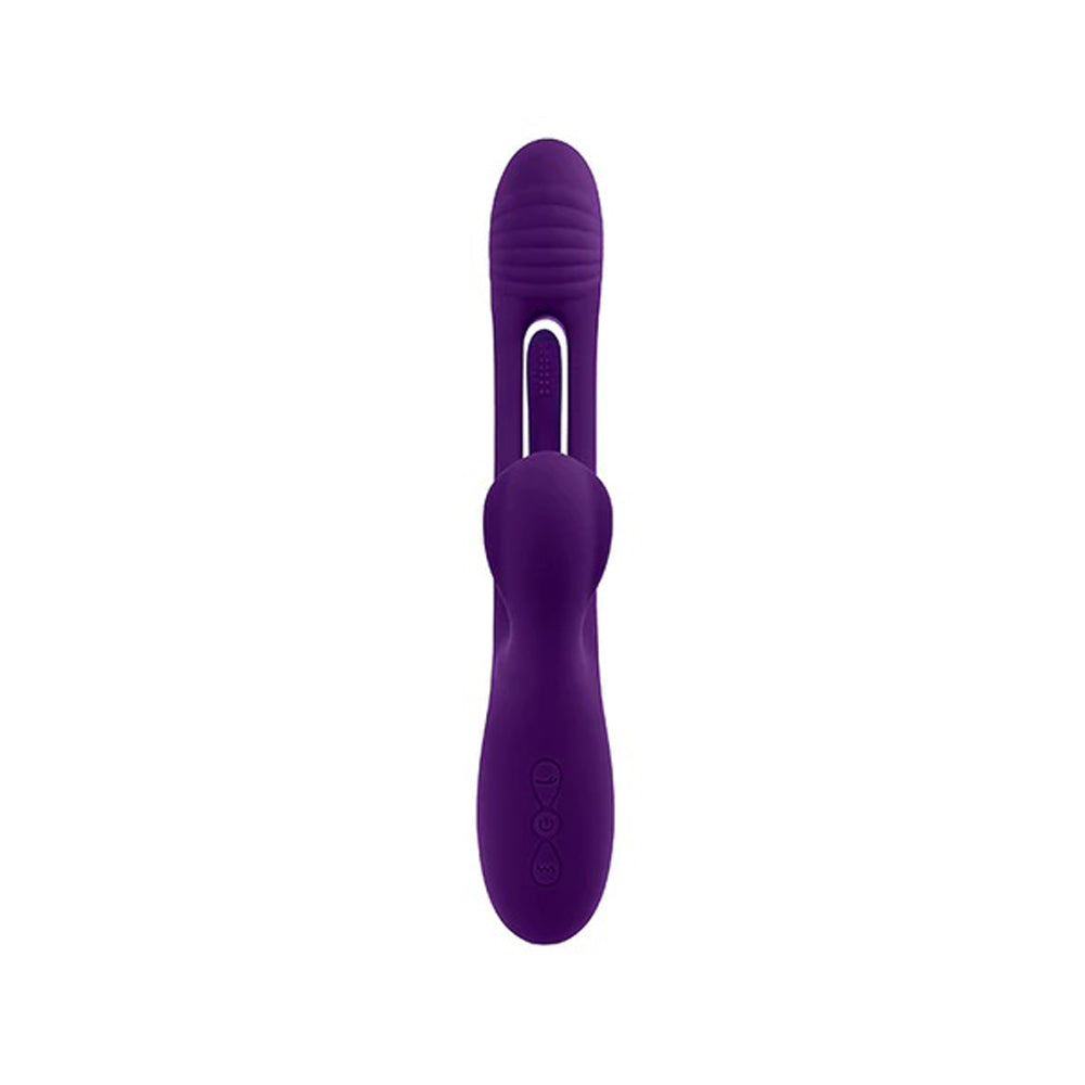 Playboy Pleasure THE THRILL 24.4cm Rabbit Vibrator with 7 Speeds Purple > Vibrators > Ladies > Rabbit