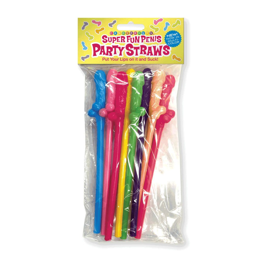 Super Fun Penis Party Straws Multi Dicky Straws 8 Pack > Novelties > Party Supplies Main image