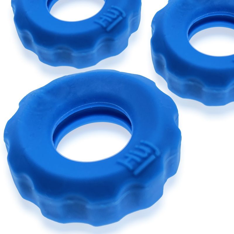 Super Hunkyjunk 3 Piece Rubber Blend Cockrings Set – Stretchy Fit Cockring Trio > Cock Ring > Sets