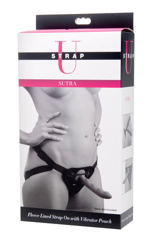Sutra Fleece Lined Strap On With Vibrator Pouch Harnesses & Strap-Ons