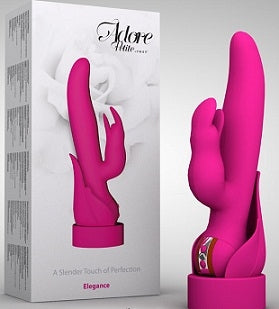 Swan Adore Petite Elegance Rechargeable Silicone Vibrator Includes Adapter and Charging Stand VIBRATORS-RABBIT