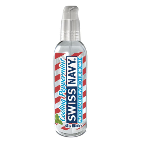 Swiss Navy Cooling Peppermint Lubricant 4oz/118ml Bottle Flavoured Lube
