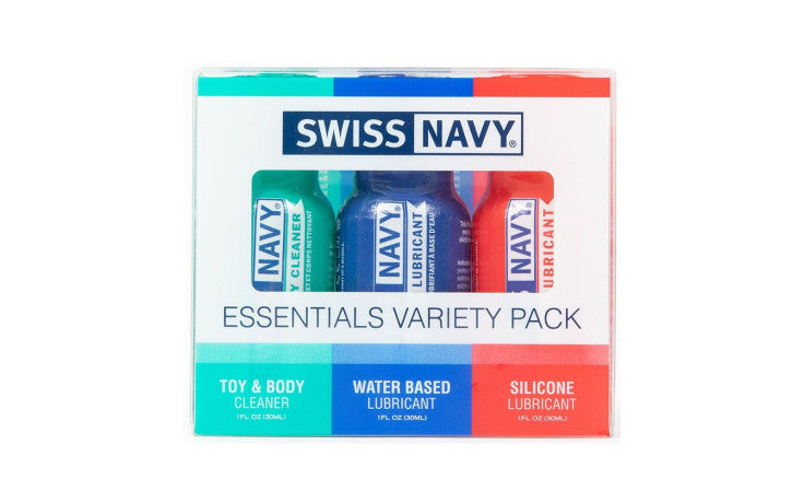 Swiss Navy Essentials 30ml Lubricant Travel Kit 3 Piece Set Water Based Lube