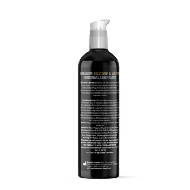 Swiss Navy Hybrid Lubricant – Precision-Engineered Silicone and Water-Based Glide 237ml > Lube > Hybrid