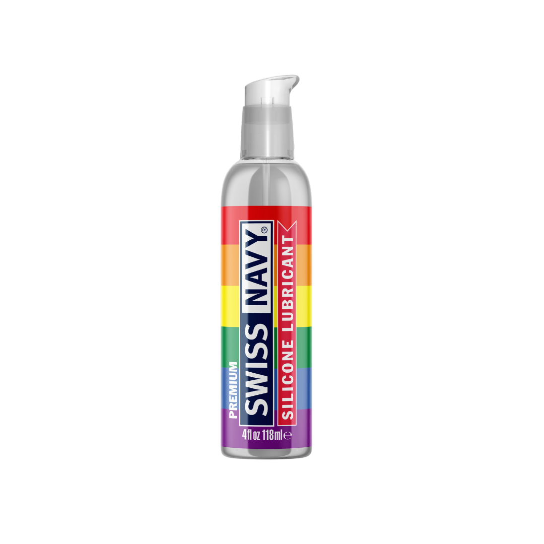 Swiss Navy Silicone Based Lubricant 4 Fl. Oz Pride Bottle Anal Lubricant