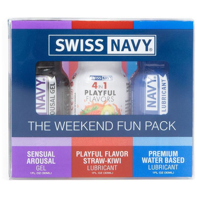 Swiss Navy Weekend Fun Pack - 3 Vibrant Flavors 2 Oz > Lube > Water Based