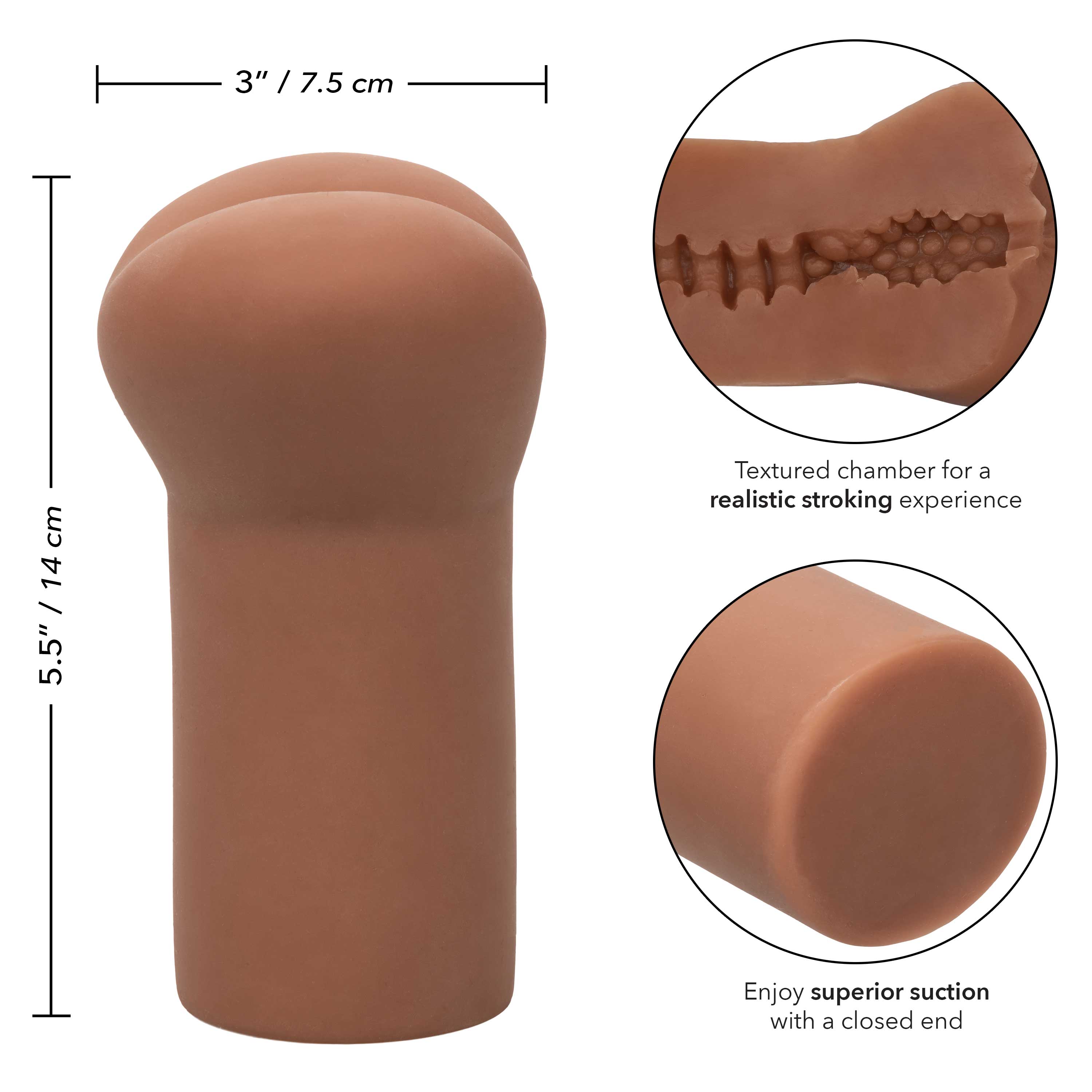 Cheap Thrills The Cowboy Male Stroker 5.5 Inch Soft Pure Skin Material Realistic Textured Suction Sleeve > Sex Toys For Men > Masturbators > Manual