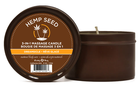 Hemp Seed 3-In-1 Massage Candle Dreamsicle 170 g Tangerine Plum > Candles > Massage