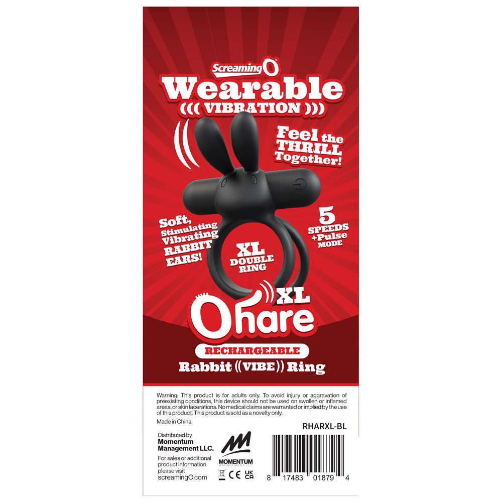 Ohare XL (Black | Blue | Green) – Rechargeable Large Rabbit Vibrator > Cock Ring > Vibrating