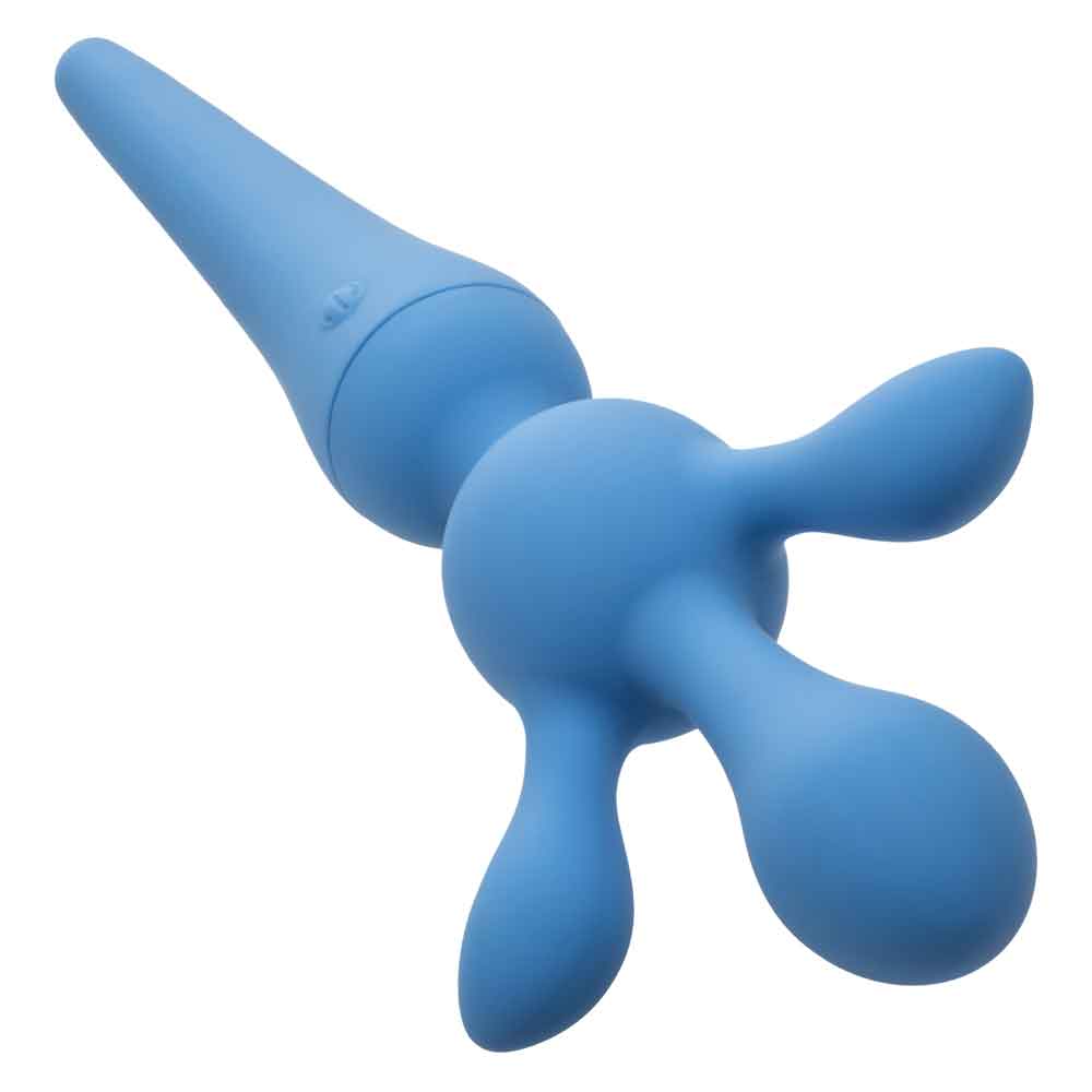 Couture Collection™ Body Wand Kit Blue Silicone Waterproof with Dual and Triple Teaser Attachments > Sex Toys > Massage Wands