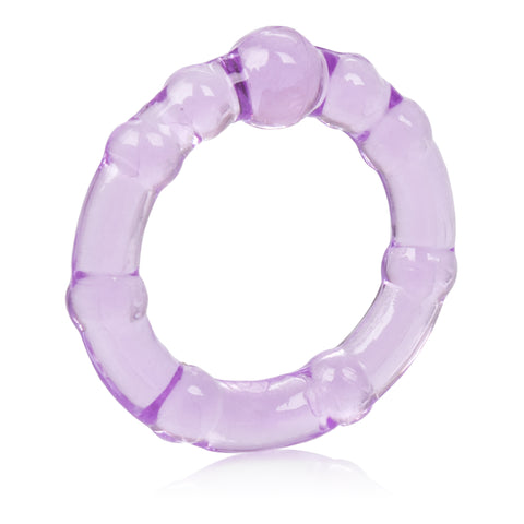 CalExotics Island Rings Purple Stretchy Cock Rings Set with Small Medium and Large Sizes COCK RING Set