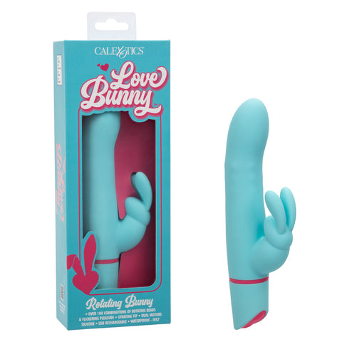 Love Bunny™ Rotating Bunny Silicone Vibrator Waterproof Blue VIBRATORS-RABBIT