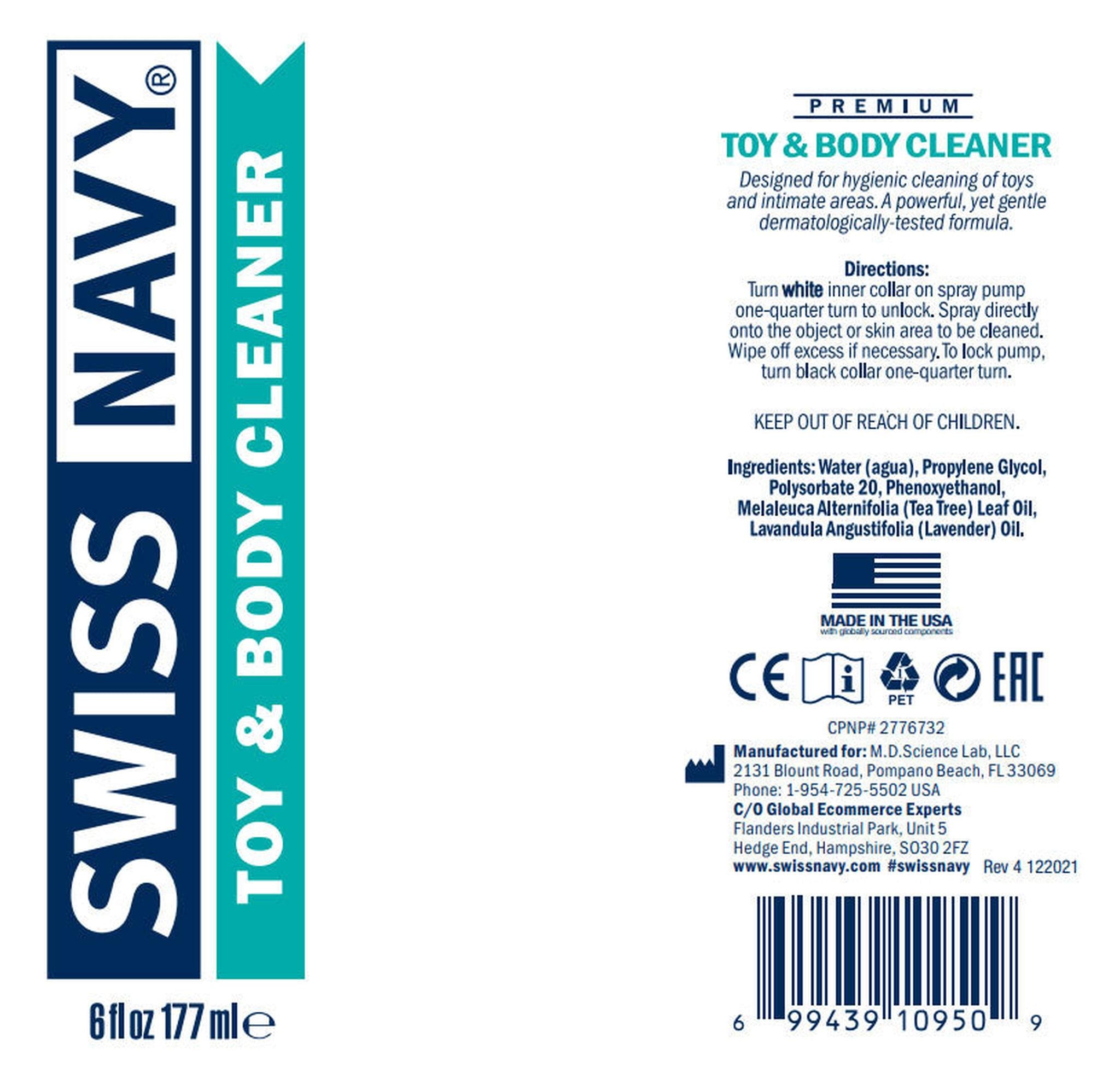 Swiss Navy Toy and Body Cleaner 6 Ounce 177 ml Secondary image