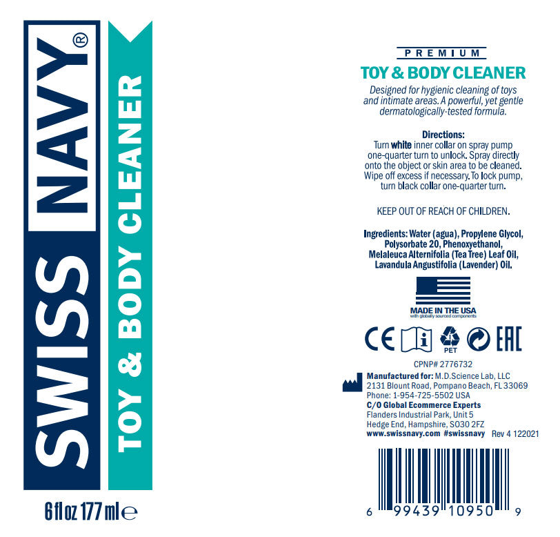 Swiss Navy Toy and Body Cleaner 6 Ounce 177 ml > Essentials > Toy Cleaners