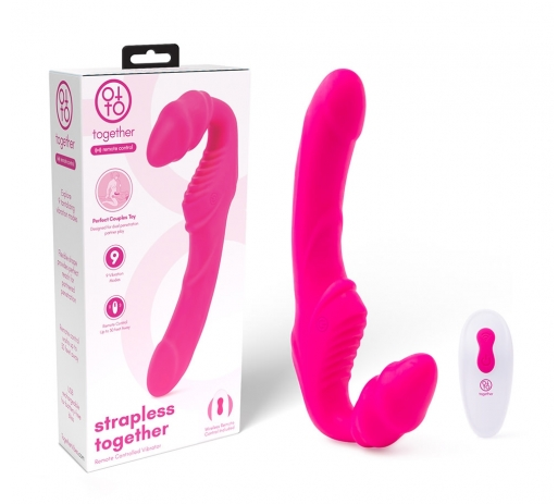 Together Toy Strapless Together Pink Remote-Controlled Silicone Couples Vibrator Secondary image