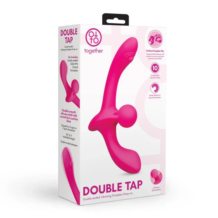 Together Toy Double Tap – Dual-Ended Vibrating Strapless Strap-On > Dildos > Double Dildos