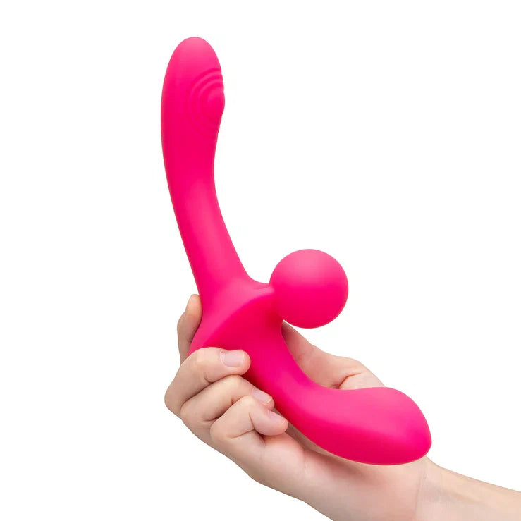Together Toy Double Tap – Dual-Ended Vibrating Strapless Strap-On > Dildos > Double Dildos
