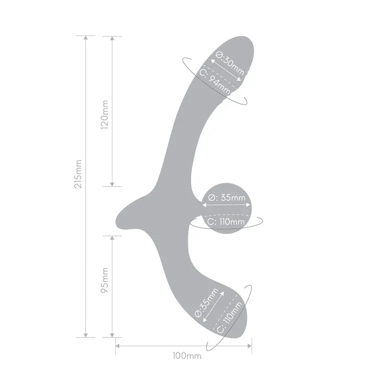 Together Toy Double Tap – Dual-Ended Vibrating Strapless Strap-On > Dildos > Double Dildos