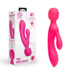 Together Toy Tri Delight – 22cm Dual-Ended Wand and Rabbit Vibrator > Vibrators > Ladies > Rabbit Multi