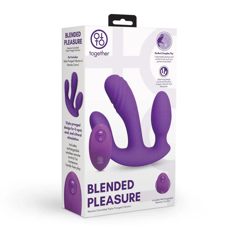 Together Toy Blended Pleasure – Remote-Controlled Triple-Pronged Vibrator > Vibrators > Unconventional