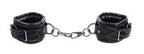 Sportsheets Velvet Noir Handcuffs Adjustable Cuff Restraints in Black Leather with Hematite Hardware > Bondage Gear > Restraints