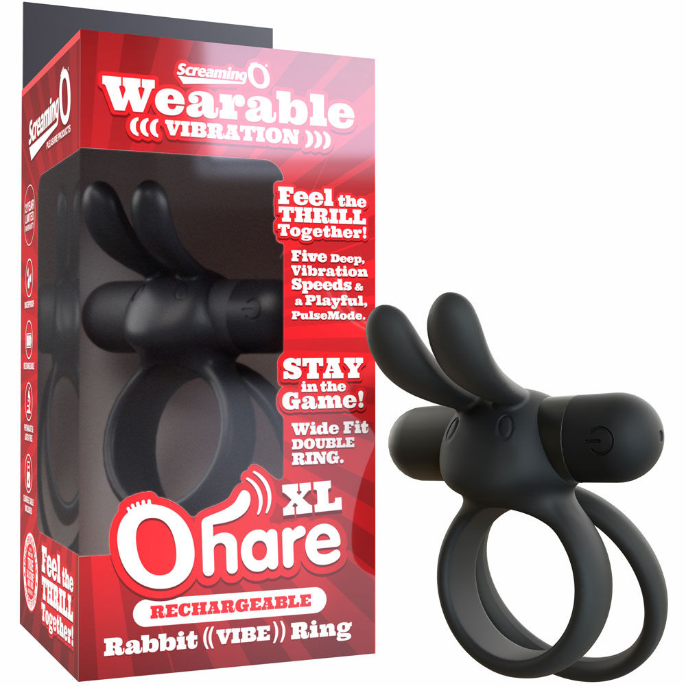 Ohare XL (Black | Blue | Green) – Rechargeable Large Rabbit Vibrator > Cock Ring > Vibrating