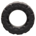 Alpha Liquid Silicone Prolong Tread Ring Black 1 Inch Diameter Stretchy Durable Waterproof > Cock Ring > Single