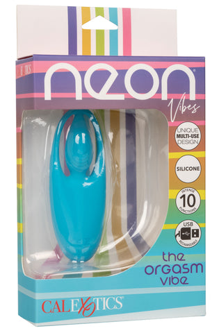 Neon Vibes The Orgasm Vibe Blue Silicone Multi-Use 10 Function Vibrator Default Title > Vibrators > Finger Vibrators