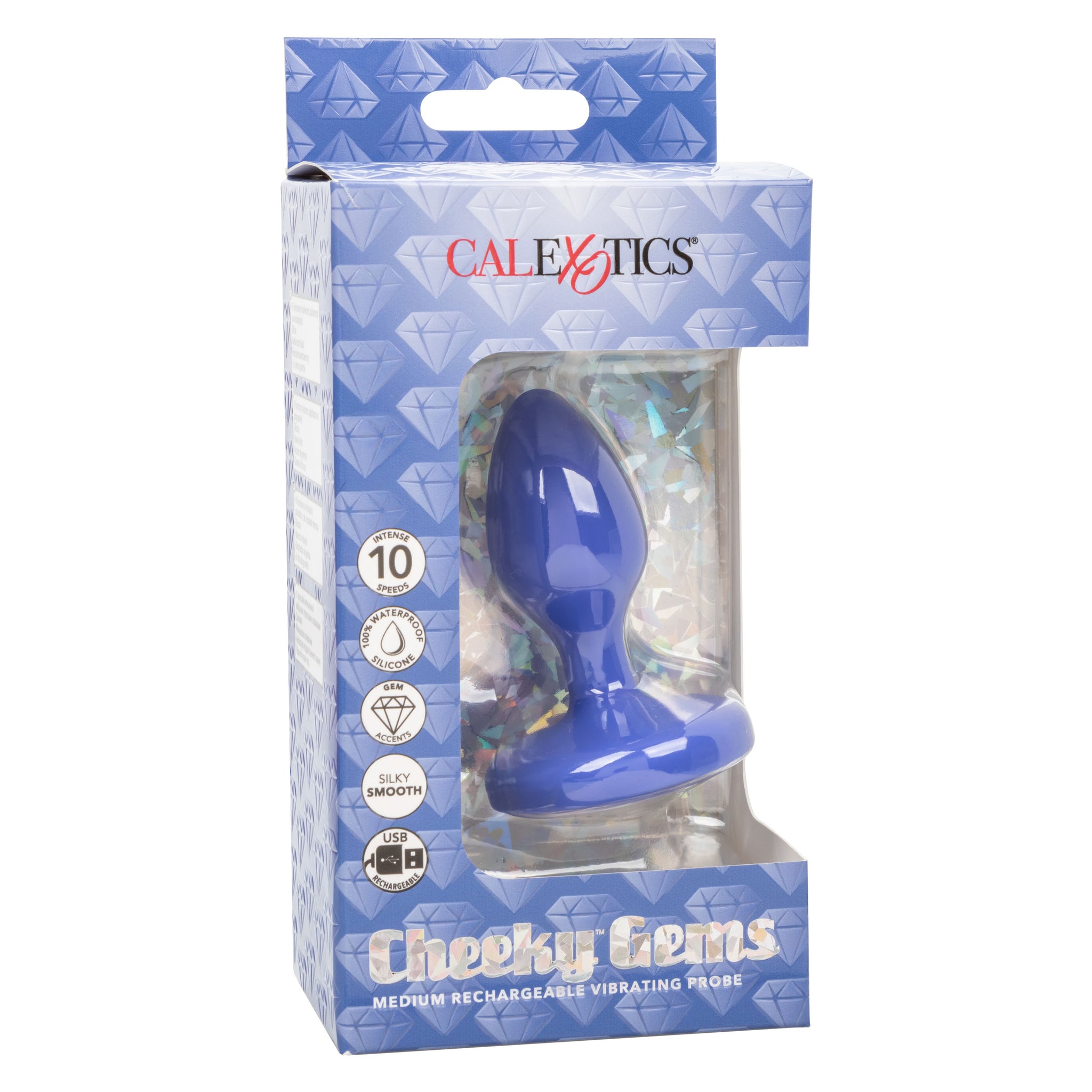 Cheeky Gems Collection Medium 3.5 Inches Silicone Butt Plug with Interchangeable Gems > Anal Range > Jewel Butt Plugs