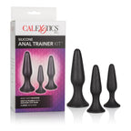 CalExotics Silicone Anal Trainer Kit 3 Graduated Sizes Black > Anal Range > Butt Plug Kits