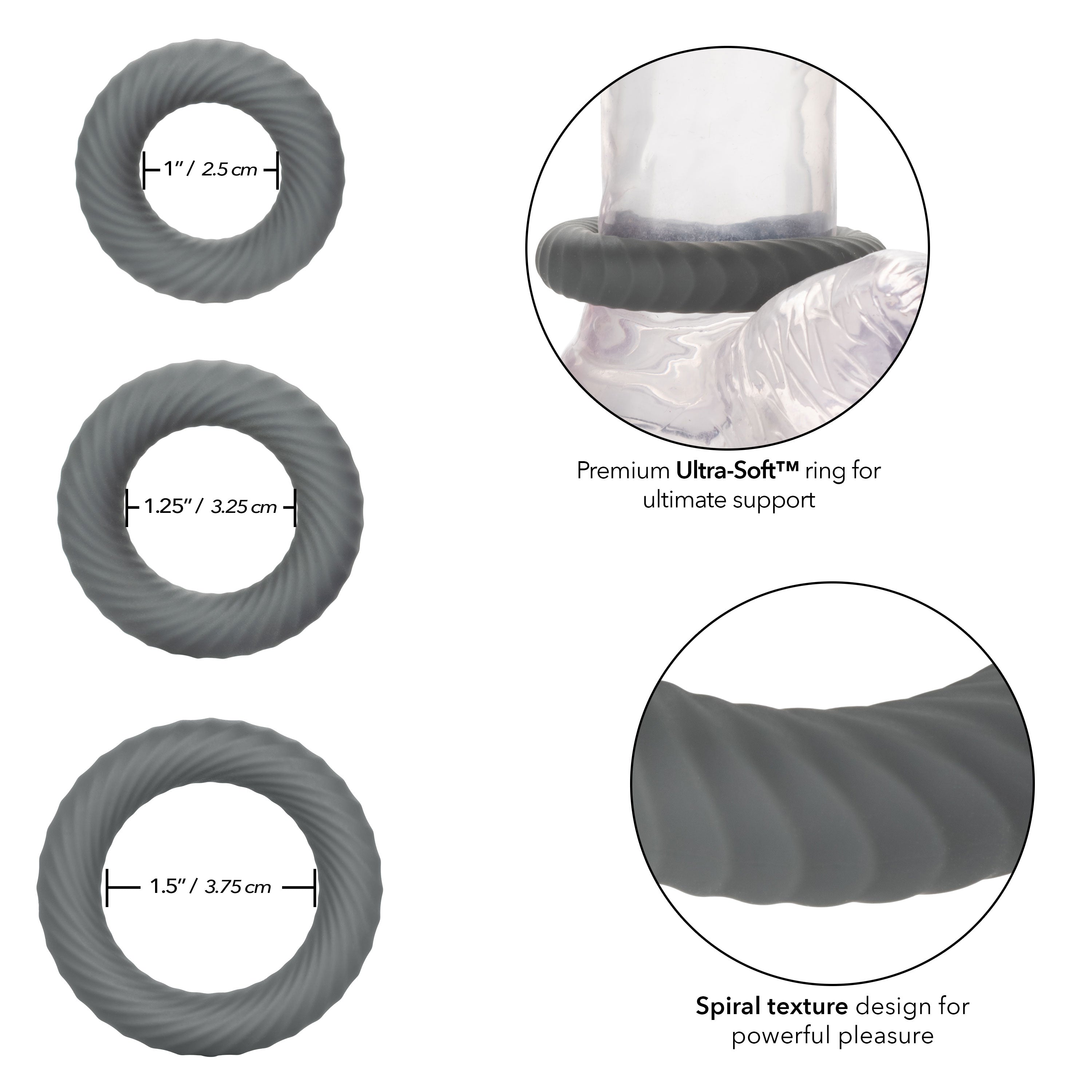 Link Up Ultra Soft Ultimate – Plush Stretchy Cock Ring Set > Cock Ring > Sets