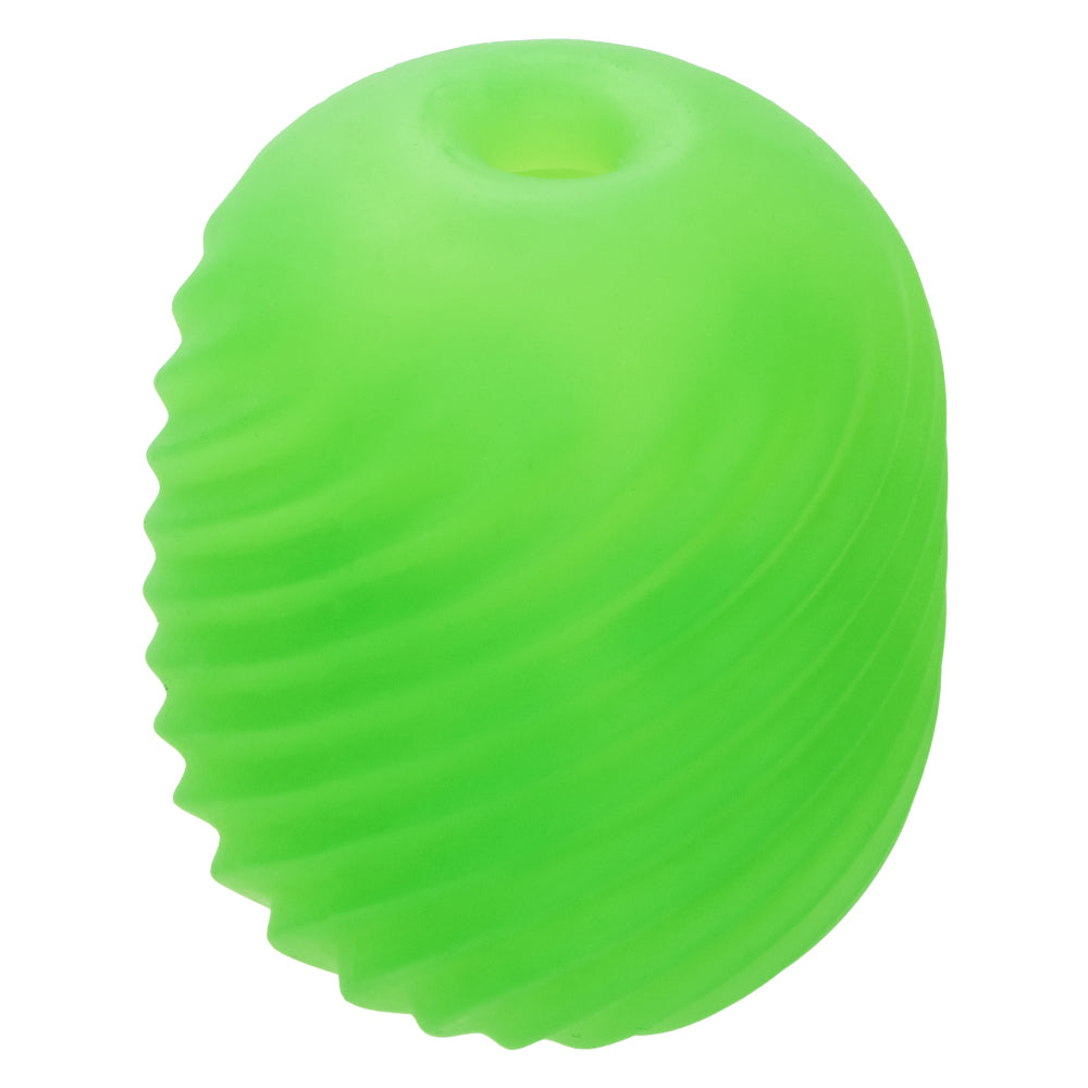 Pop Sock Textured Reversible Masturbator Soft Tight Stretchy Green Strokers - Cup|Egg