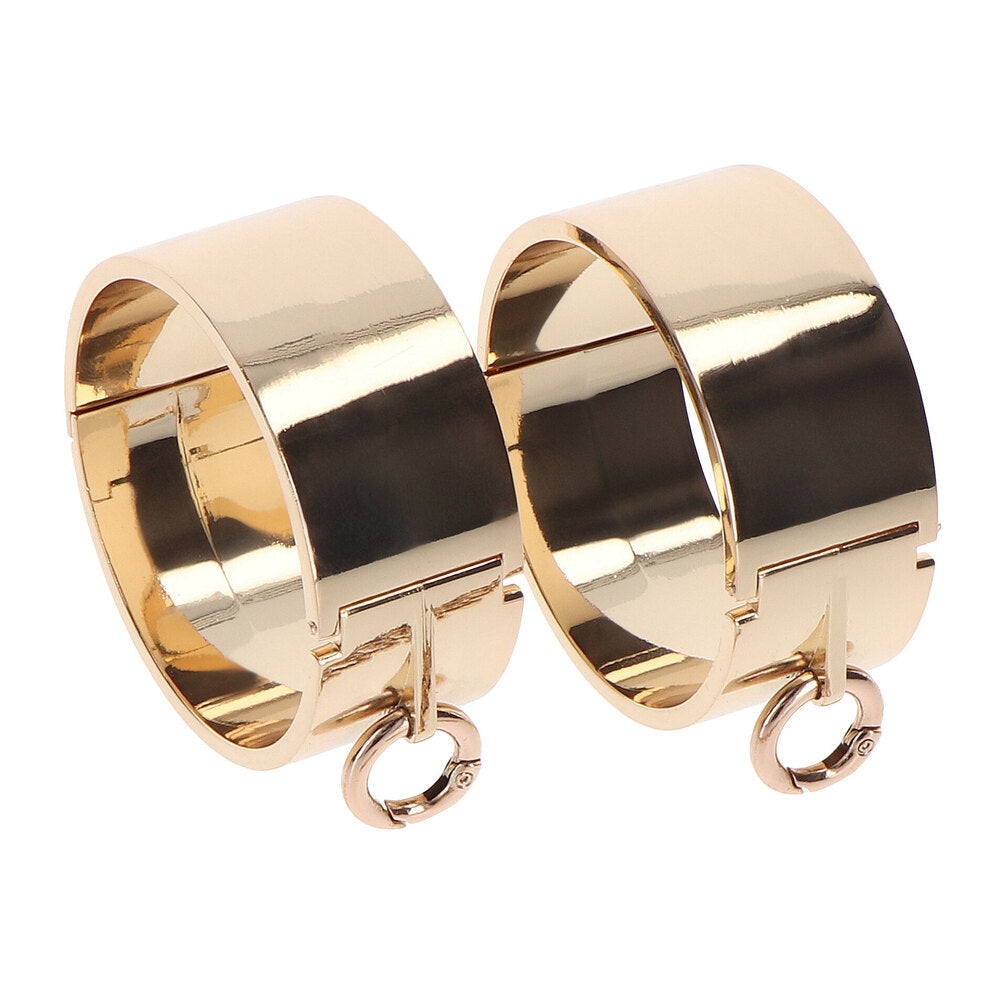 Slave Wrist Cuffs (Gold) > Bondage Gear > Handcuffs
