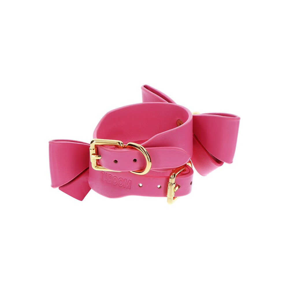 Taboom Malibu Wrist Cuffs – Vegan PU Leather Bondage Wrist Cuffs Secondary image
