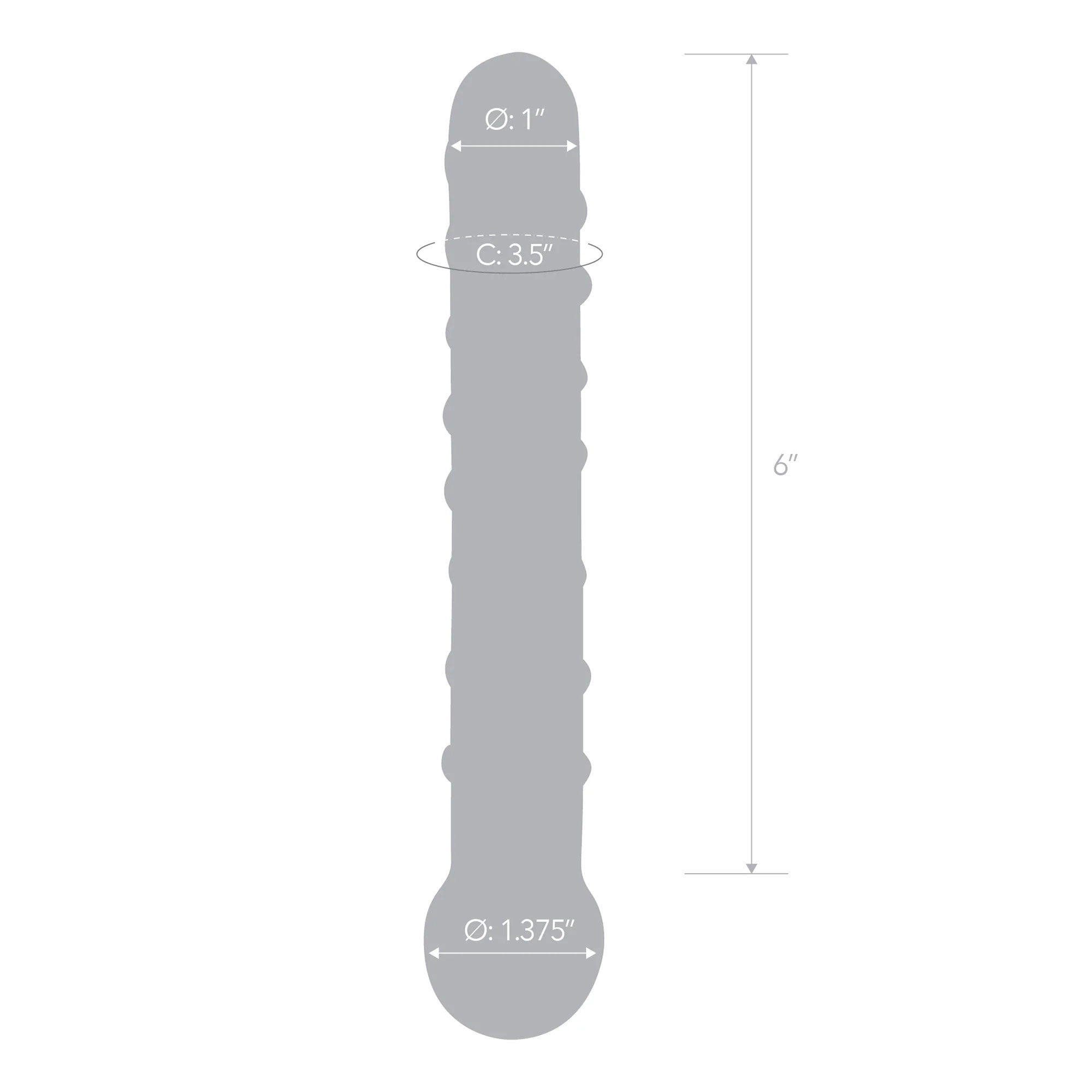 Electric EEL Callisto Clear Glass Dildo 7 Inch Spiraled Design Textured Glass Dildo Clear > Glass > Dildos