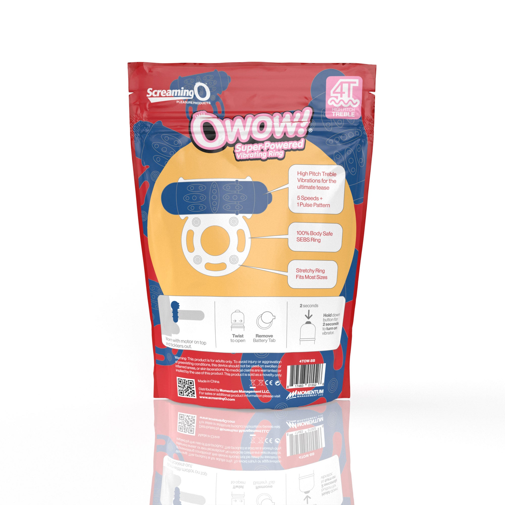 Owow 4T High Pitch Treble (Blueberry) > Cock Ring > Vibrating