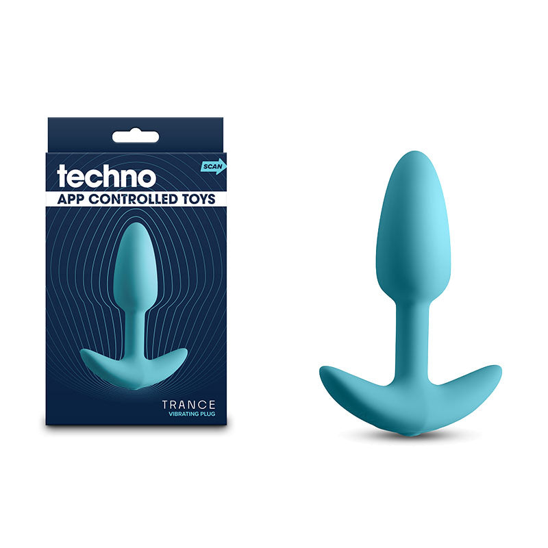 Techno Trance Blue 10.9 cm Butt Plug App Control Secondary image
