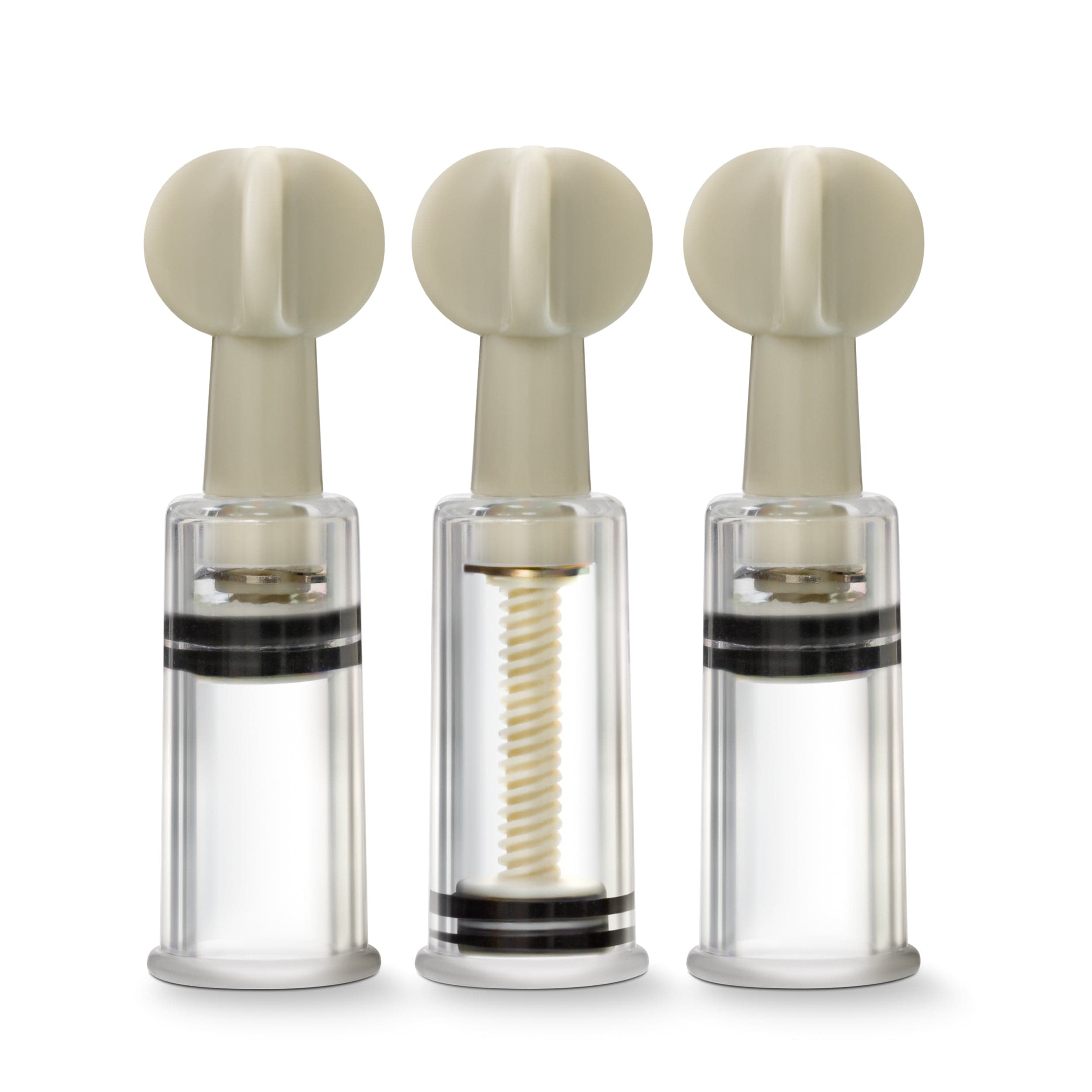 Temptasia Nipple and Clit Twist Suckers 3 Piece Set for Enhanced Sensitivity Nipple Suckers