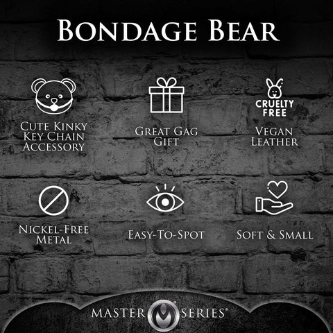 Gagged Teddy Bear Keychain Adult Intimacy Novelty Gift > Novelties > Gag Gifts
