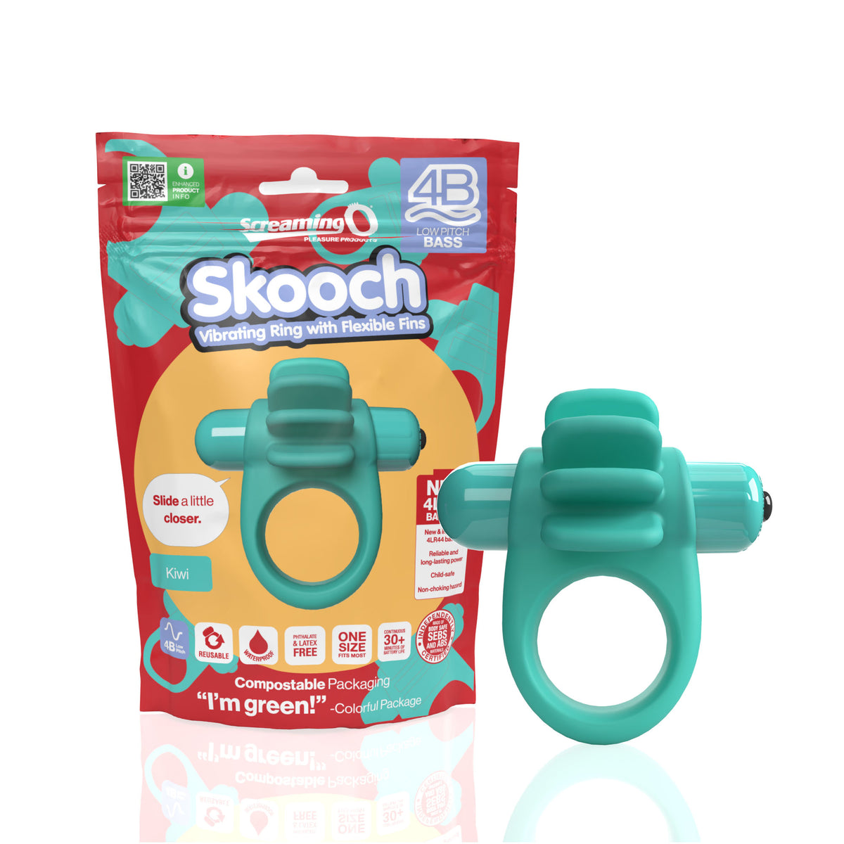 Skooch 4B Low Pitch Bass (Kiwi | Strawberry) > Sex Toys > Couples Toys