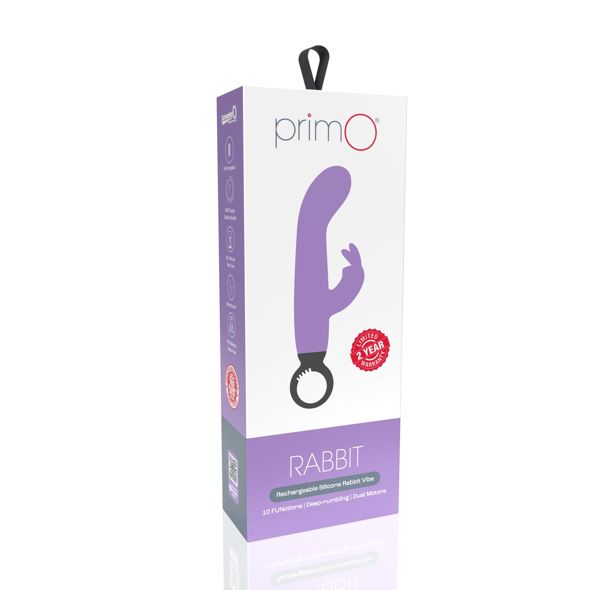 Screaming O PrimO Rabbit 4.5 Inch Silicone Rabbit Vibrator > Vibrators > Ladies > Rabbit