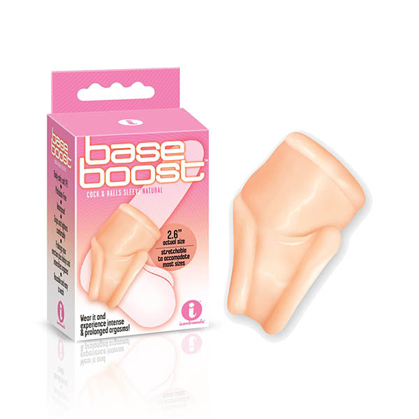 The 9's Base Boost – Body-Safe TPE Cock and Ball Sleeve Flesh COCK RINGS Sling