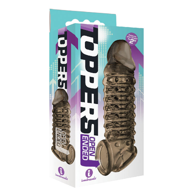 The 9s Toppers Open Ended Smoke Penis Extension Sleeve 2" inch Secondary image