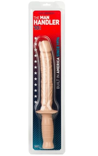 The Manhandler White 10 Inch – Realistic Grip Handle Dildo Secondary image