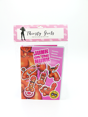 Thirsty Girls Pin The Junk On The Hunk Party Game Set Games