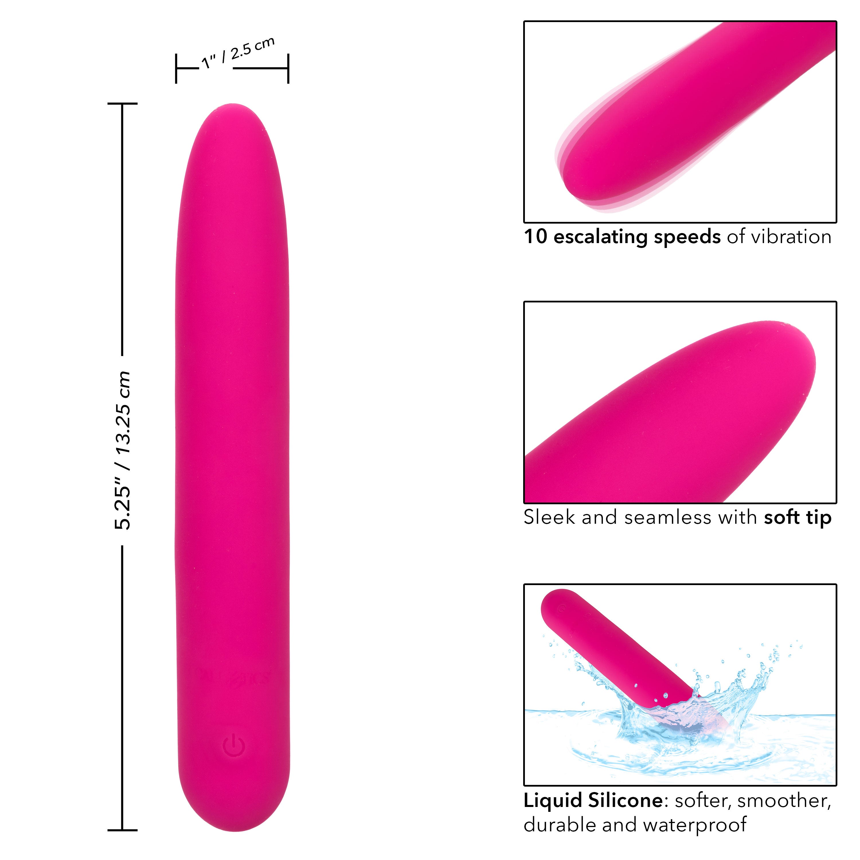 Bliss Liquid Silicone Vibe Pink 10-Speed Vibrator > Vibrators > Mini Vibrators