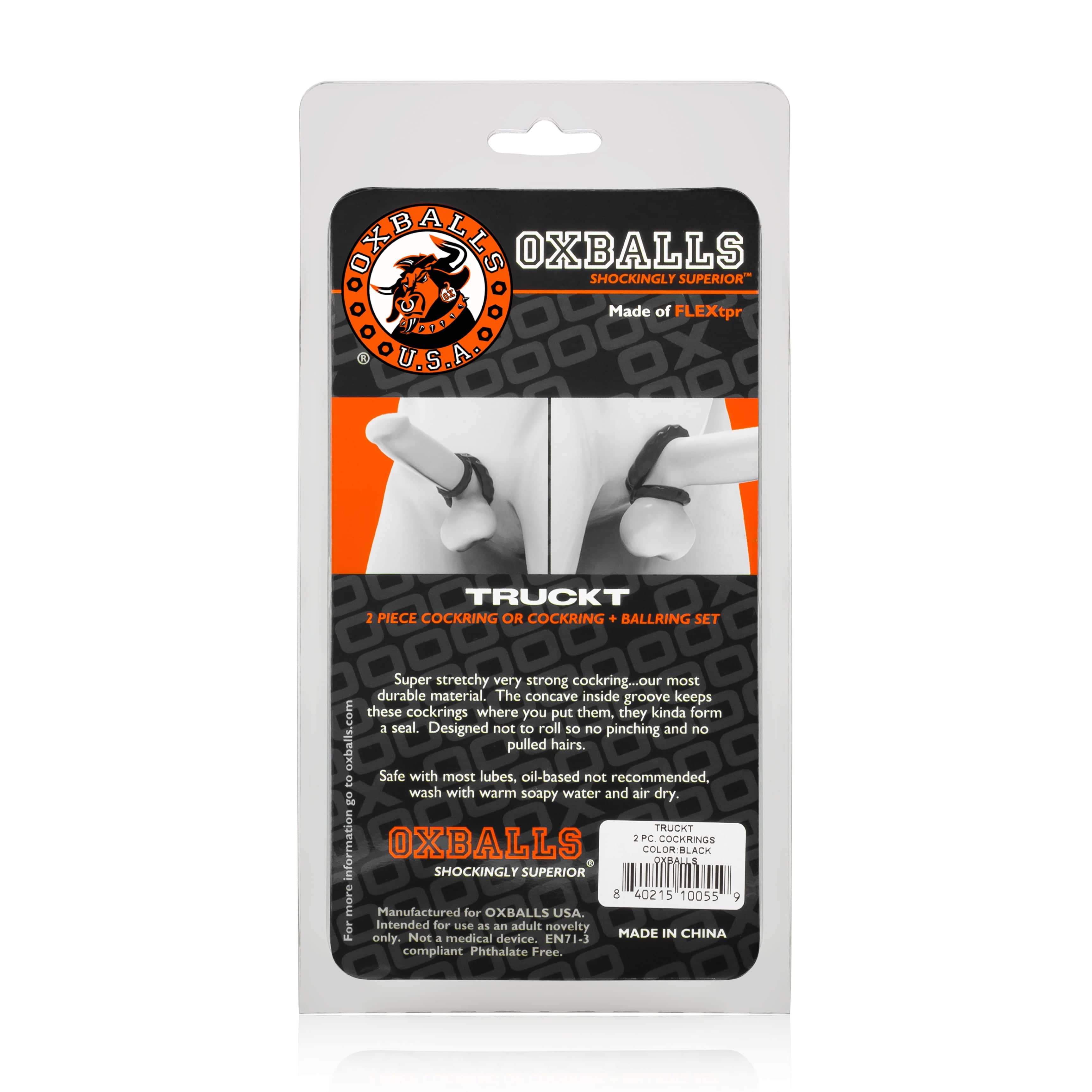 Trukt 2 Piece Cockring Set Black Secondary image