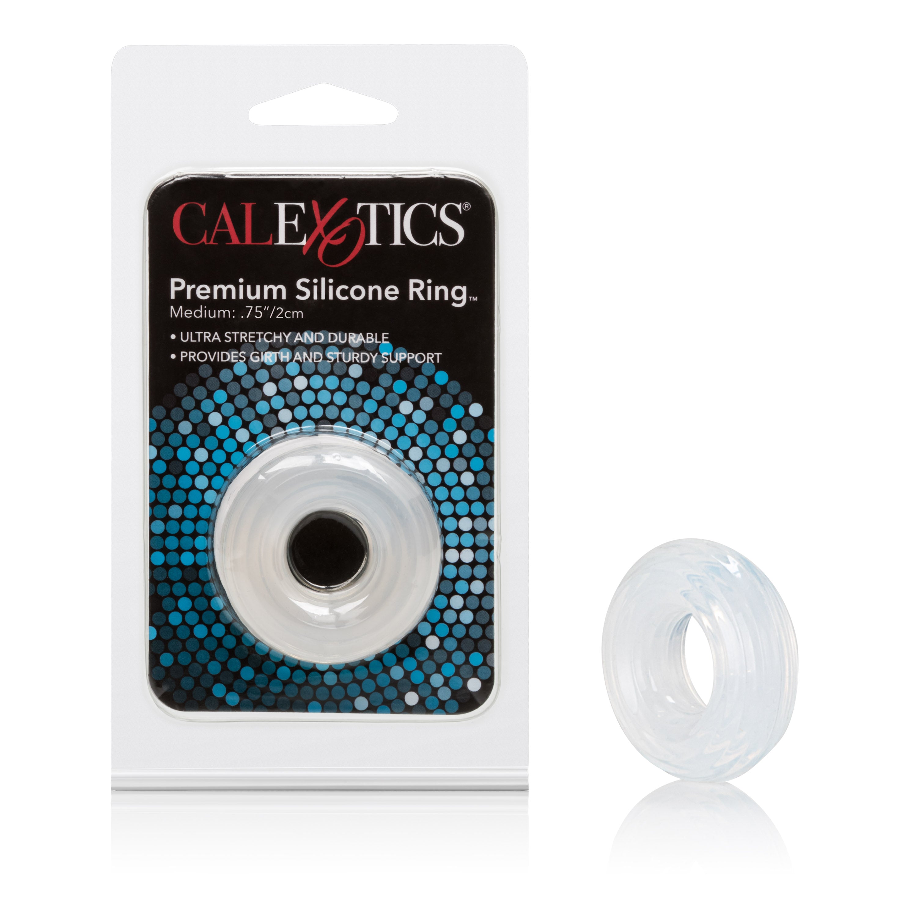 Premium Silicone Ring Medium Clear Stretchy Support Ring > Cock Ring > Single